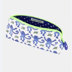 Roller Rabbit Blue Monkey Makeup Bag - Small
